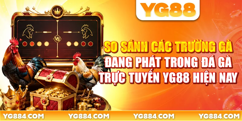 So sánh các trường gà đang phát trong đá gà trực tuyến YG88 hiện nay
